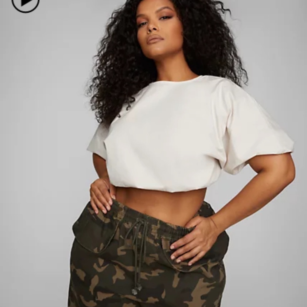 Marcelle Balloon Crop Top - Leslie Sidora X FTF